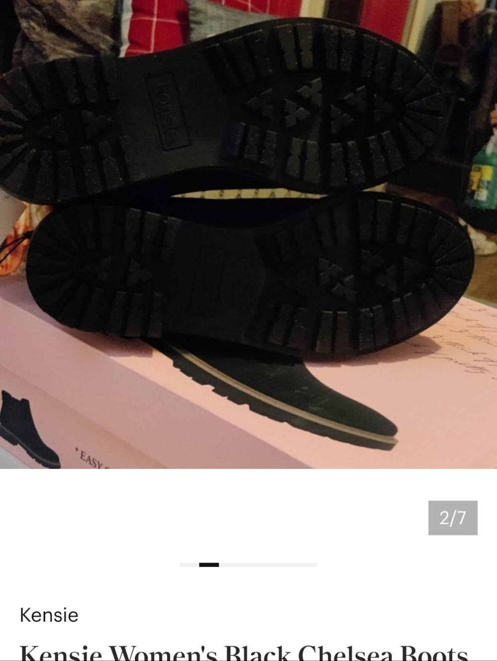 Kensie Women's Black Sandor Chelsea Boots - Picture 9 of 9